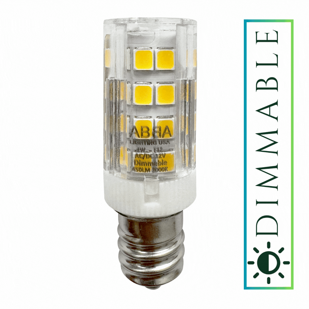 E12 4W SMD 12V LED Light Bulbs Dimmable Energy Saving Light Bulb