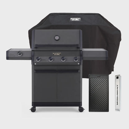 Eminence 425 6-burner gas grill by Monument Grills in dark gray stainless steel on Tampa Home & Garden Store