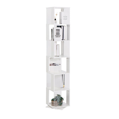 6-layer rotating acrylic board simple bookshelf, multi-functional creative bookshelf for students in the living room - Tampa Home & Garden Store