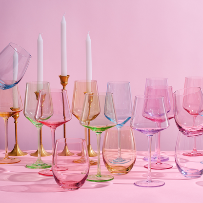 Monet Stemmed Wine Glasses and the Set of 6