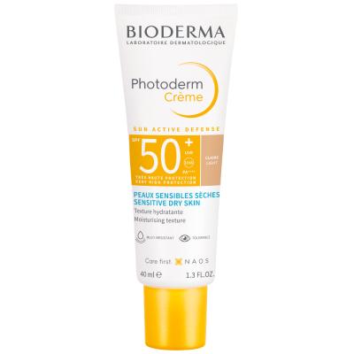 Bioderma Photoderm Creme SPF50+ sunscreen tube with orange SPF50+ panel and yellow cap on Tampa Home & Garden Store