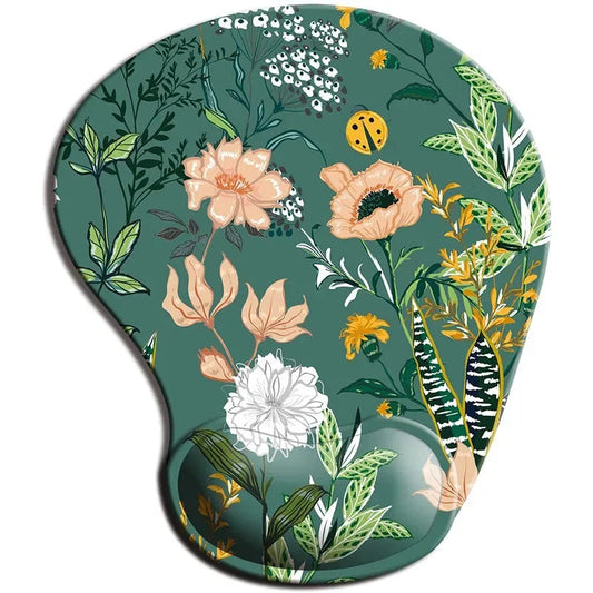 Tapis de souris ergonomique avec repose-poignet, base antidérapante en caoutchouc, pour bureau, souris, accessoires de soutien de poignet