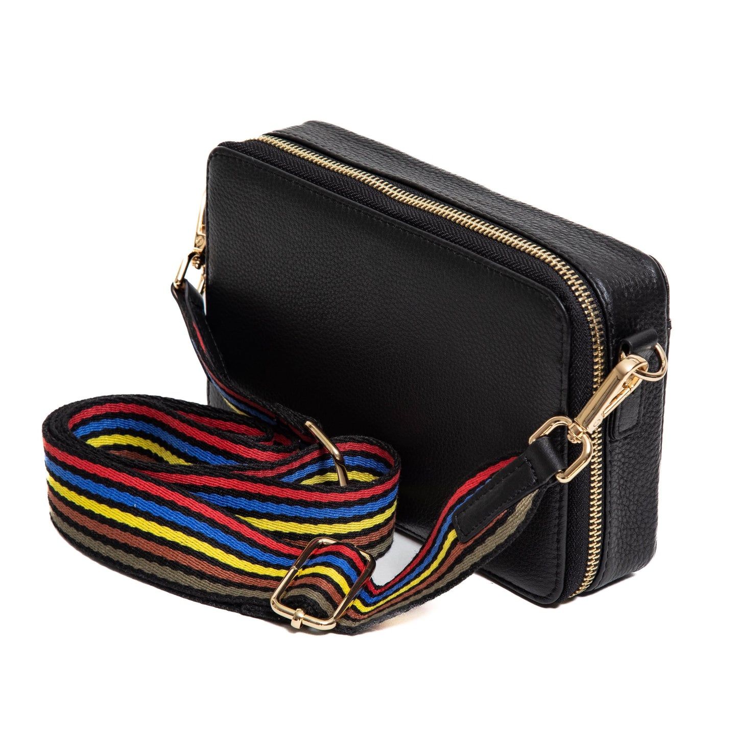 Sophia Full Grain Leather Single Zipper Crossbody