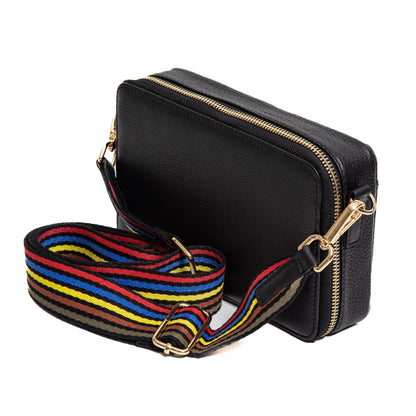 Sophia Full Grain Leather Single Zipper Crossbody