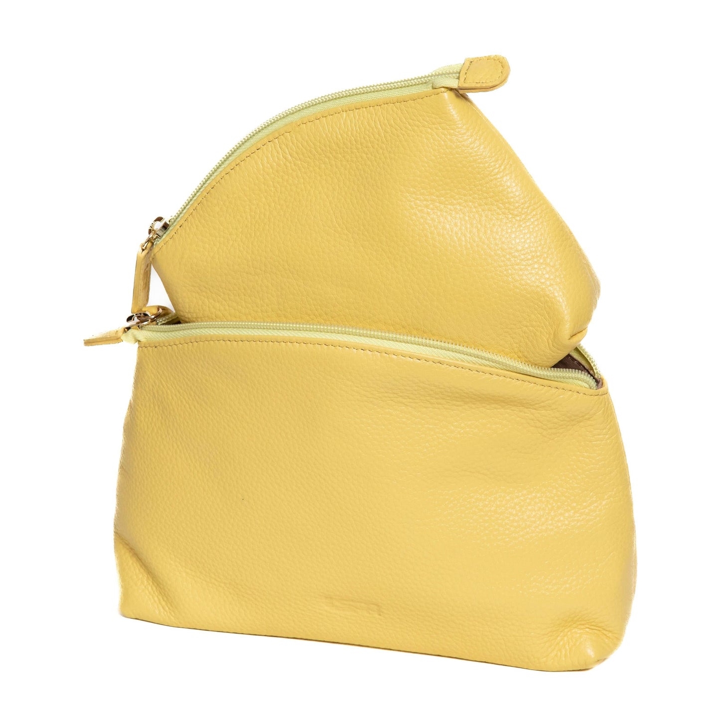 Sophia full grain leather storage set yellow with pale zipper on Tampa Home & Garden Store