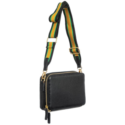 Sophia Full Grain Leather Single Zipper Crossbody