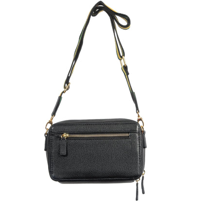 Sophia Full Grain Leather Single Zipper Crossbody