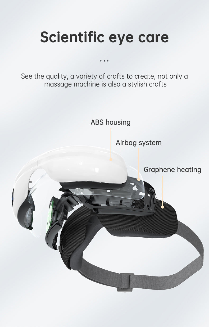 Eye Massager Air Pressure Vibration Eye Protector Bluetooth Eye Massage Relax Migraines Relief Improve Sleep - Tampa Home & Garden Store