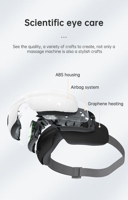Eye Massager Air Pressure Vibration Eye Protector Bluetooth Eye Massage Relax Migraines Relief Improve Sleep - Tampa Home & Garden Store