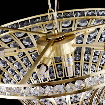 8-Light 23.6" Wide Crystal Waterfall Chandelier (Bulb Not Included)