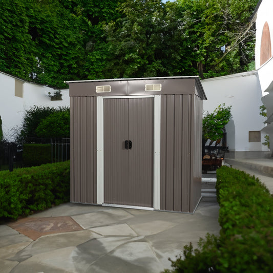 6ft x 4ft Outdoor Metal Storage Shed - Tampa Home & Garden Store