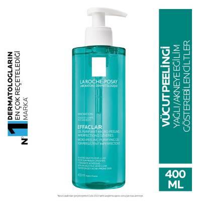 La Roche-Posay Effaclar Micro-Peeling Cleanser 400 ml turquoise bottle acne treatment exfoliating on Tampa Home & Garden Store