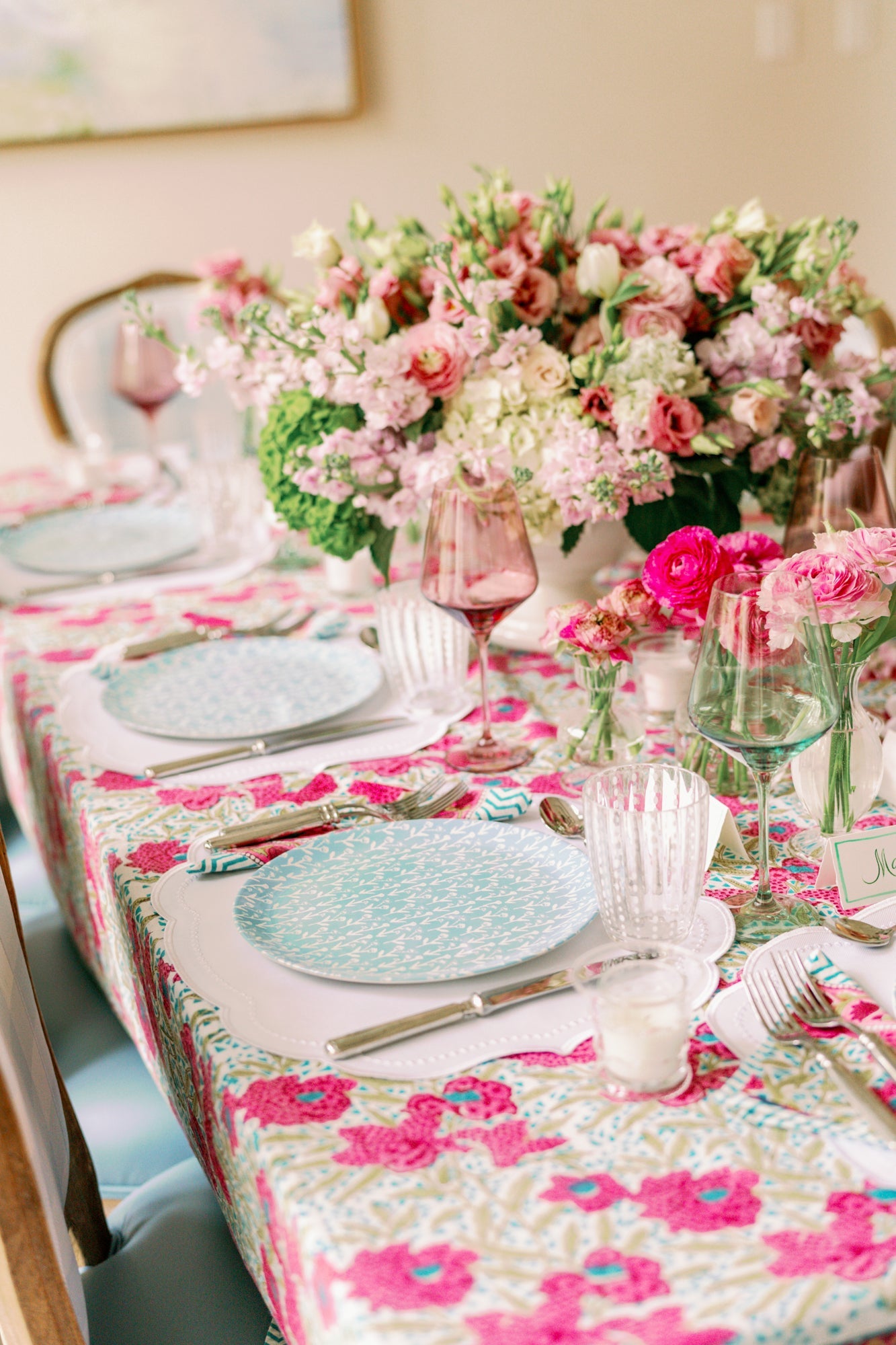 Slate blue Ivy Manor china plates set of 2 by Erin Donahue Tice on Tampa Home & Garden Store