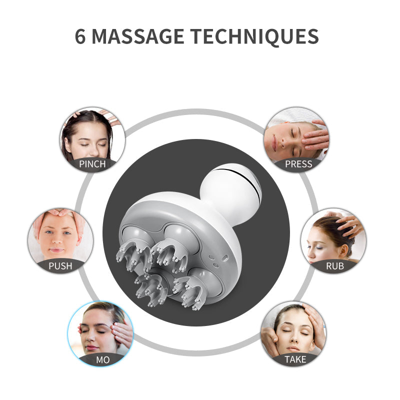 Head massager rechargeable head massager electric 3D scalp massager multifunctional head physiotherapy instrument - Tampa Home & Garden Store