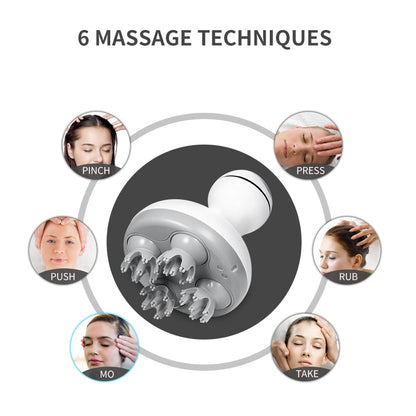 Head massager rechargeable head massager electric 3D scalp massager multifunctional head physiotherapy instrument - Tampa Home & Garden Store