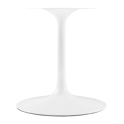 Lippa Oval Wood Dining Table by Modway white round-top with tulip pedestal base on Tampa Home & Garden Store