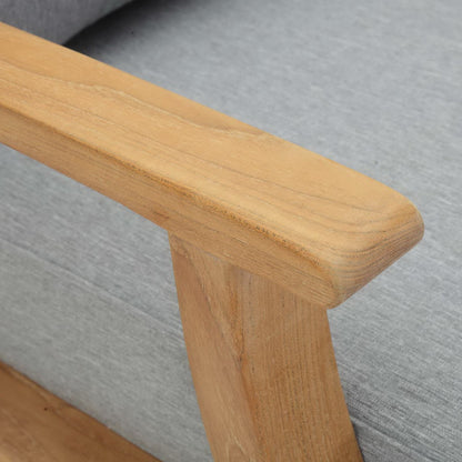 Marina outdoor teak armchair natural teak wood finish outdoor furniture on Tampa Home & Garden Store