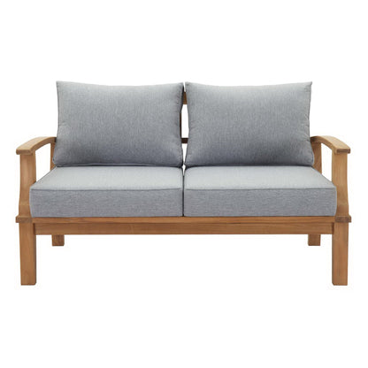 Modway Marina Outdoor Teak and Patio Loveseat