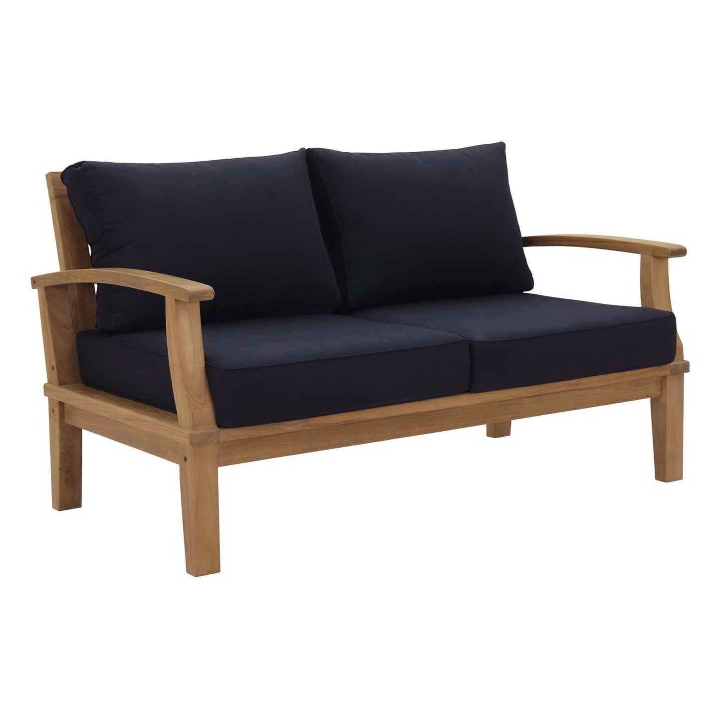 Modway Marina Outdoor Teak and Patio Loveseat