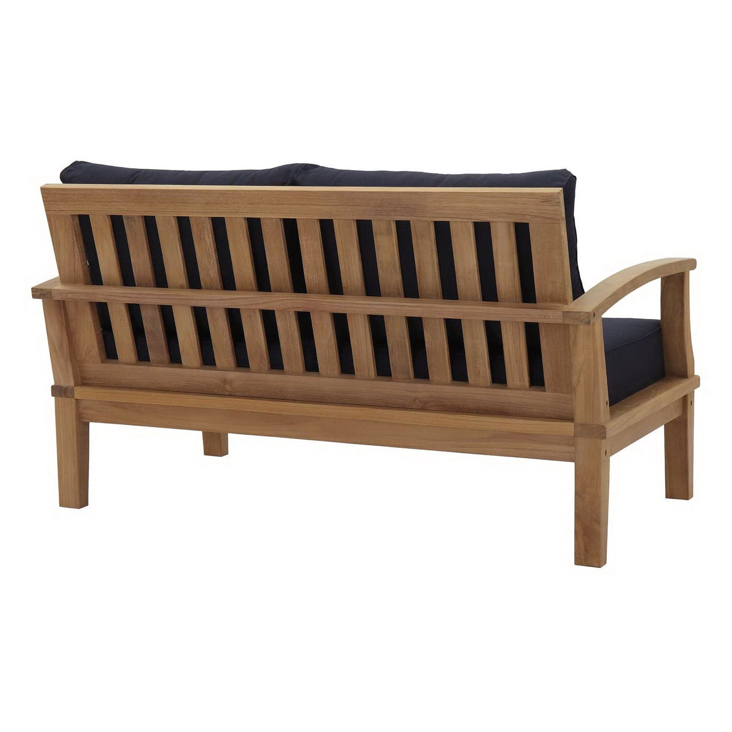 Modway Marina Outdoor Teak and Patio Loveseat