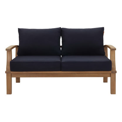 Modway Marina Outdoor Teak and Patio Loveseat
