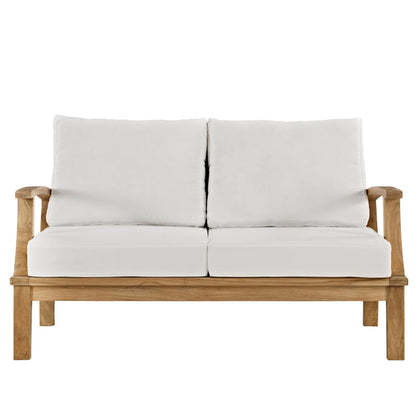 Modway Marina Outdoor Teak and Patio Loveseat