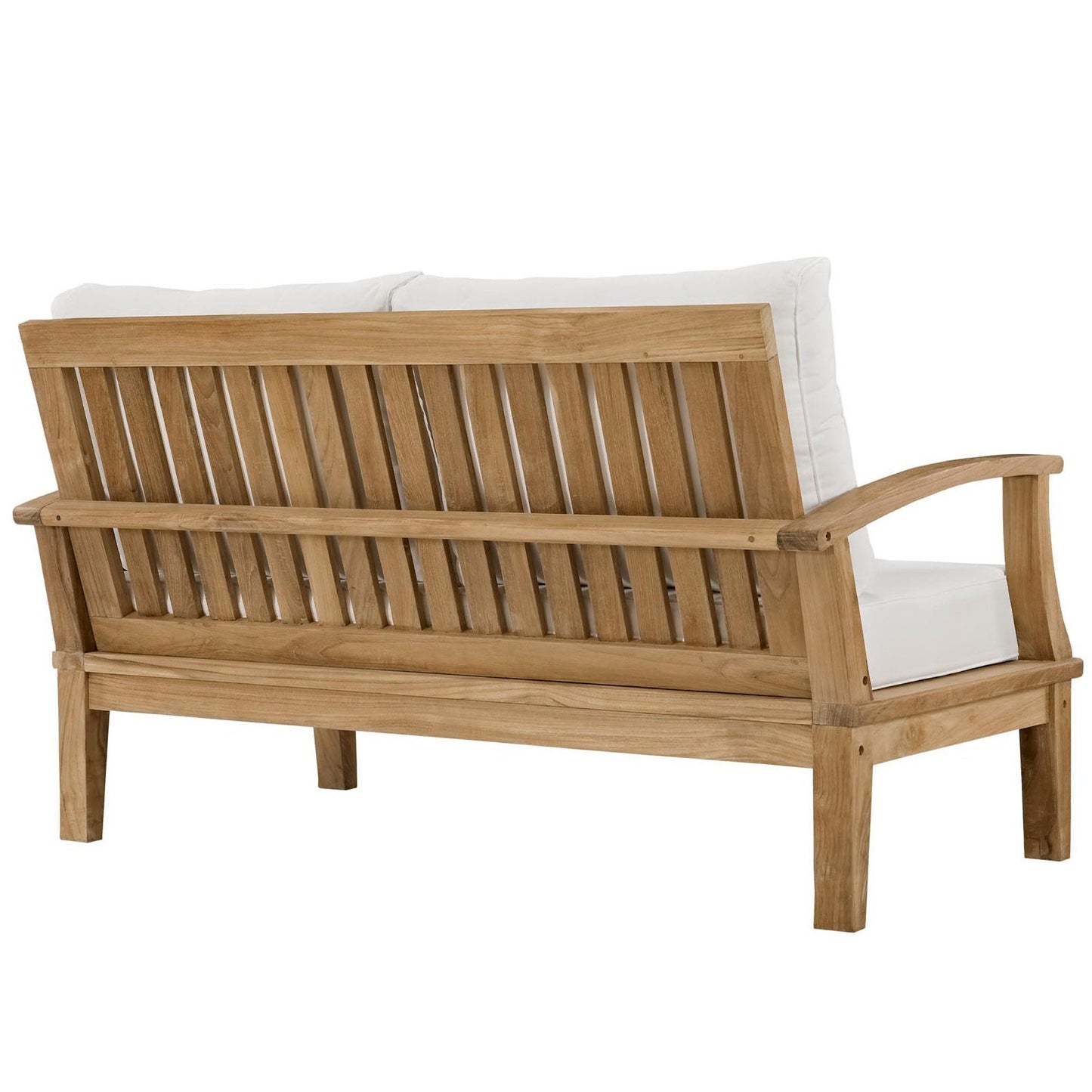 Modway Marina Outdoor Teak and Patio Loveseat