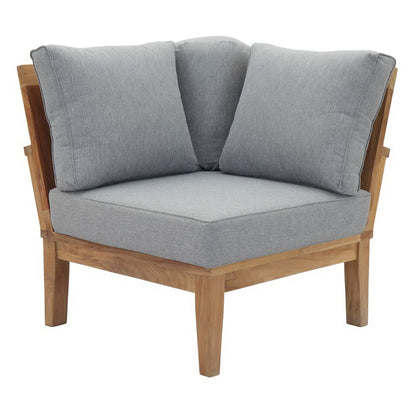 Marina Outdoor Teak Patio Corner Sofa by Modway