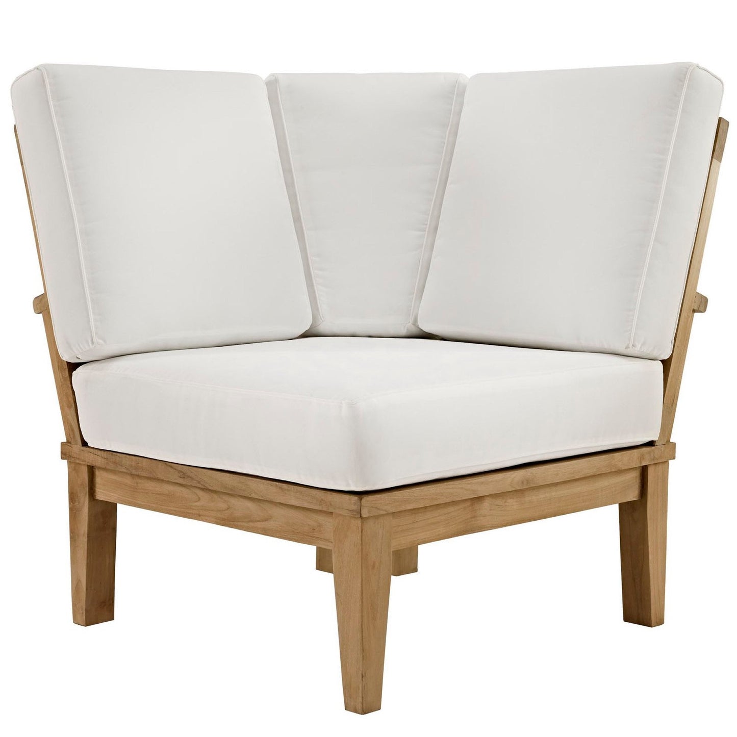 Marina Outdoor Teak Patio Corner Sofa by Modway