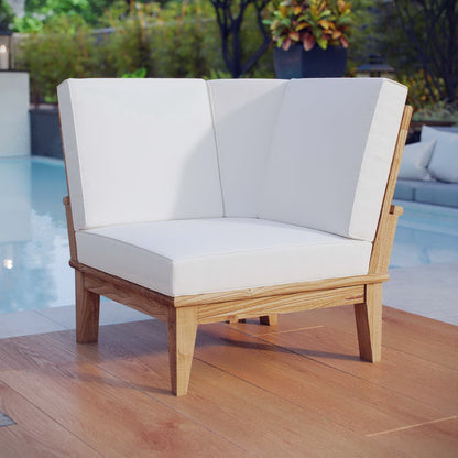 Marina Outdoor Teak Patio Corner Sofa by Modway