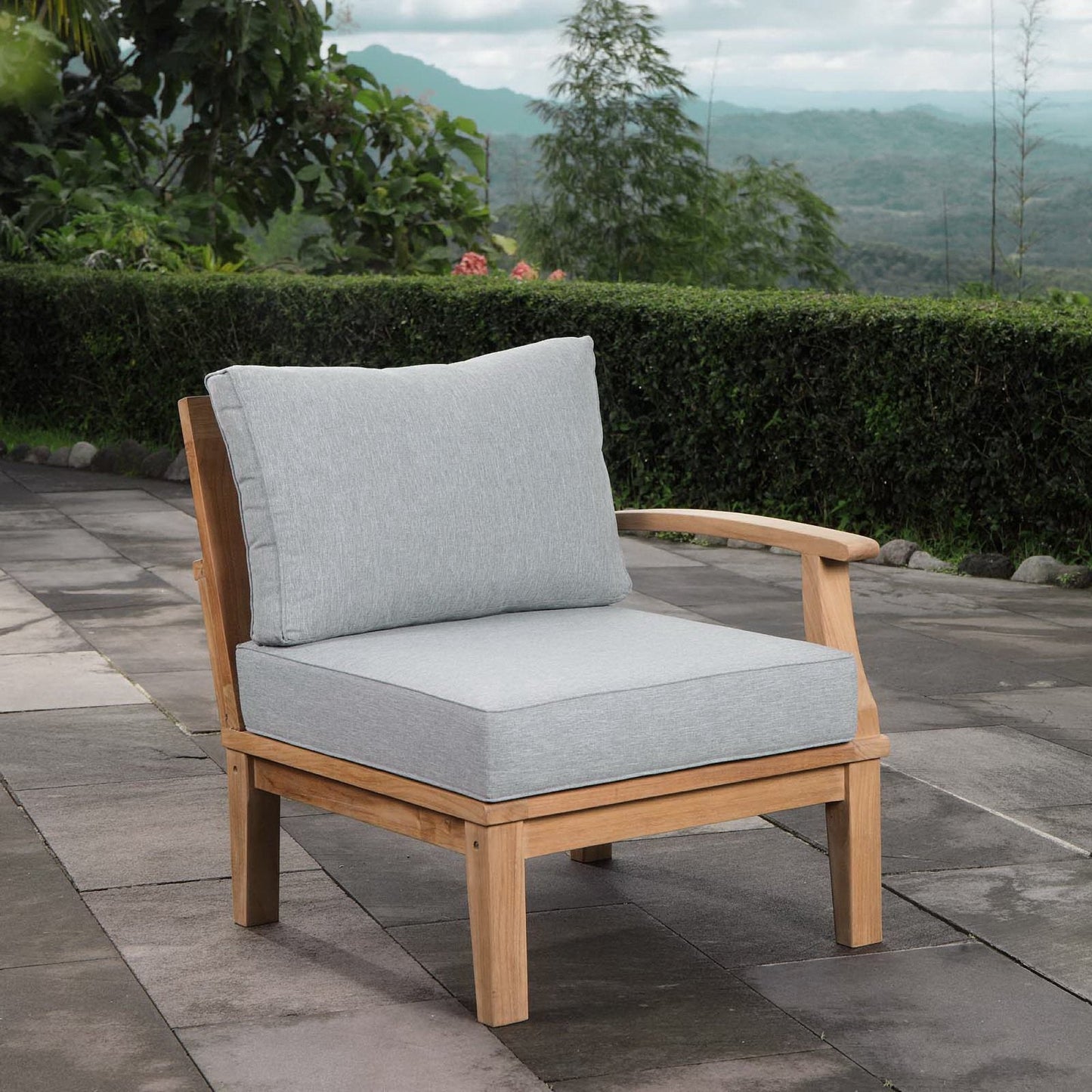 Modway Marina Contemporary Outdoor Teak Sofa