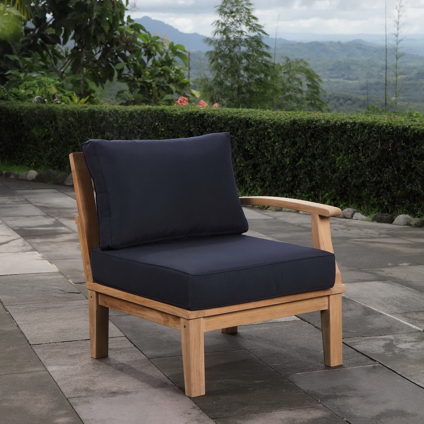 Modway Marina Contemporary Outdoor Teak Sofa