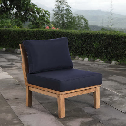 Marina Armless Outdoor Teak and Patio Sofa