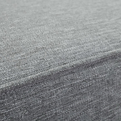 Marina outdoor teak ottoman gray woven fabric close-up for outdoor furniture on Tampa Home & Garden Store