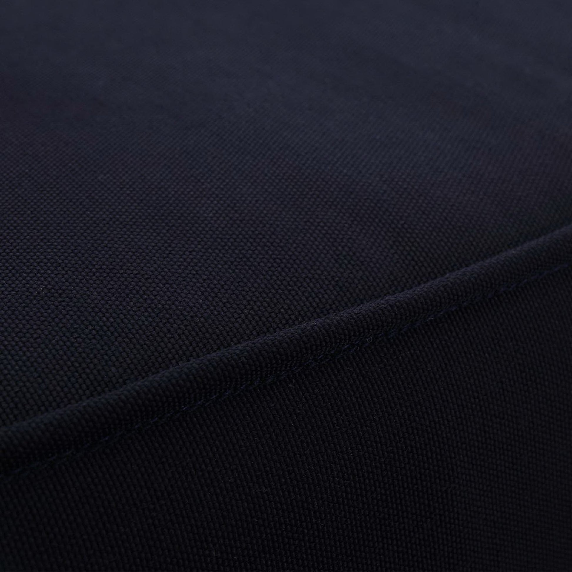Marina Outdoor Patio Teak Ottoman fabric close-up in dark navy textured upholstery on Tampa Home & Garden Store
