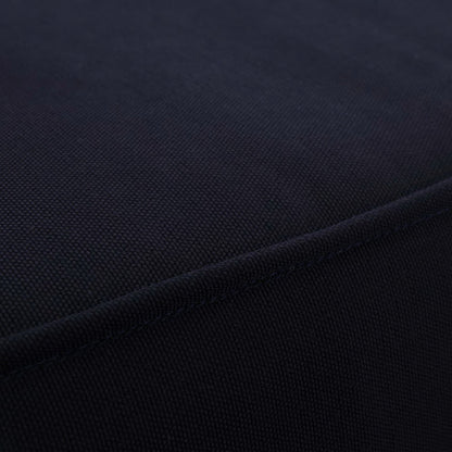 Marina Outdoor Patio Teak Ottoman fabric close-up in dark navy textured upholstery on Tampa Home & Garden Store