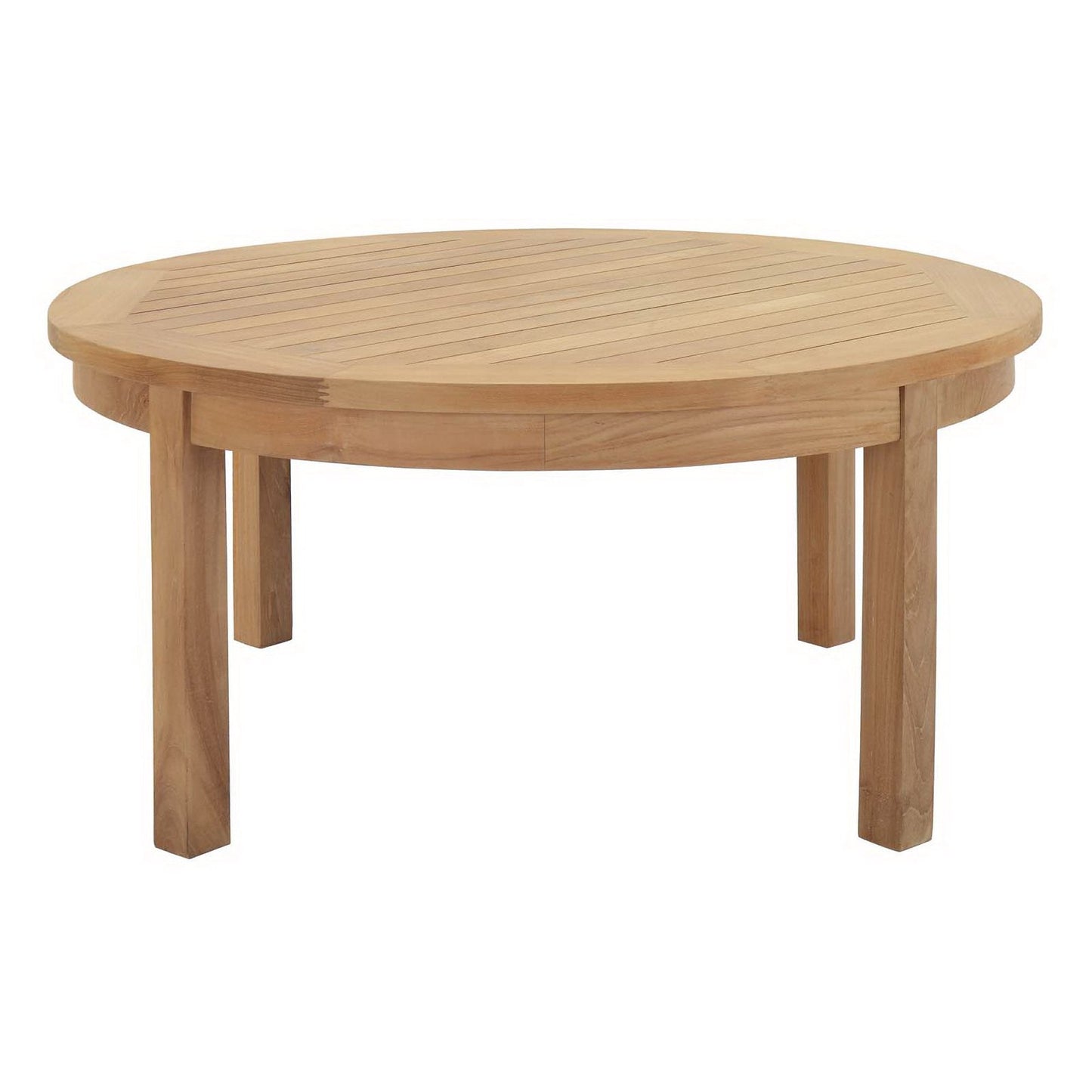 Marina Outdoor Teak Round Coffee Table by Modway