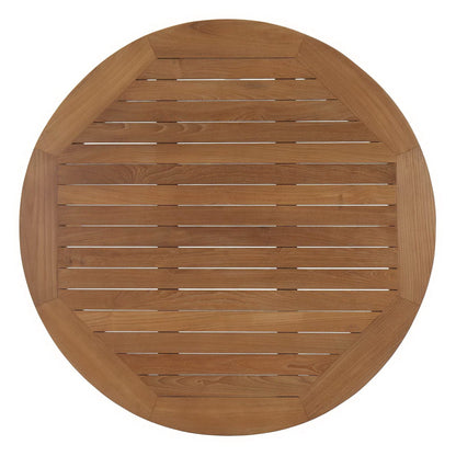 Marina Outdoor Teak Round Coffee Table by Modway