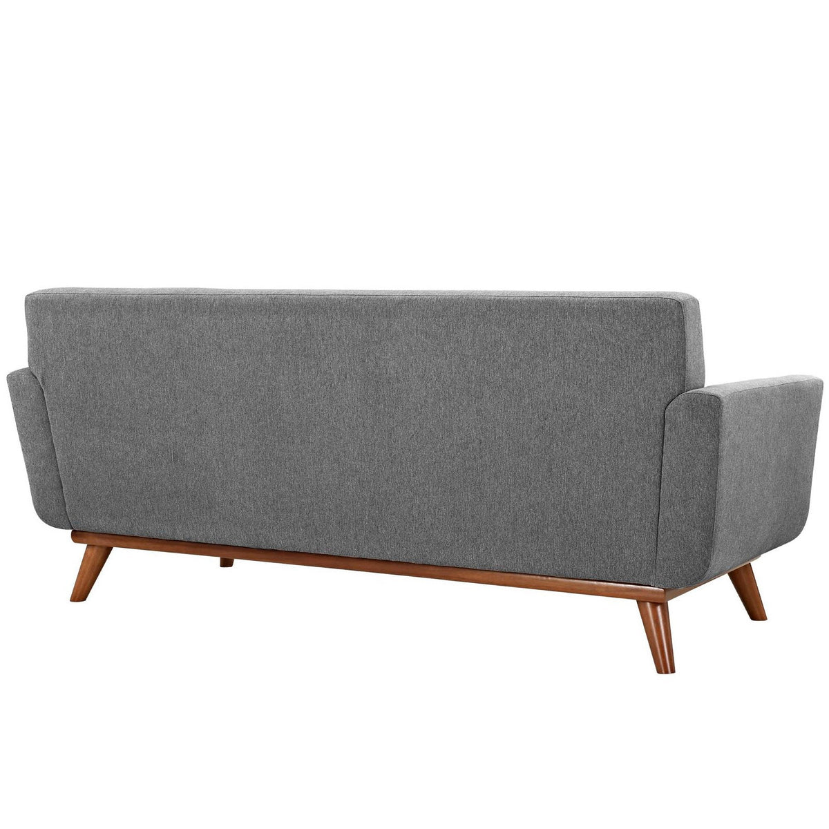 Engage Upholstered Fabric Loveseat by Modway gray fabric with wooden legs HouseOfZazla on Tampa Home & Garden Store