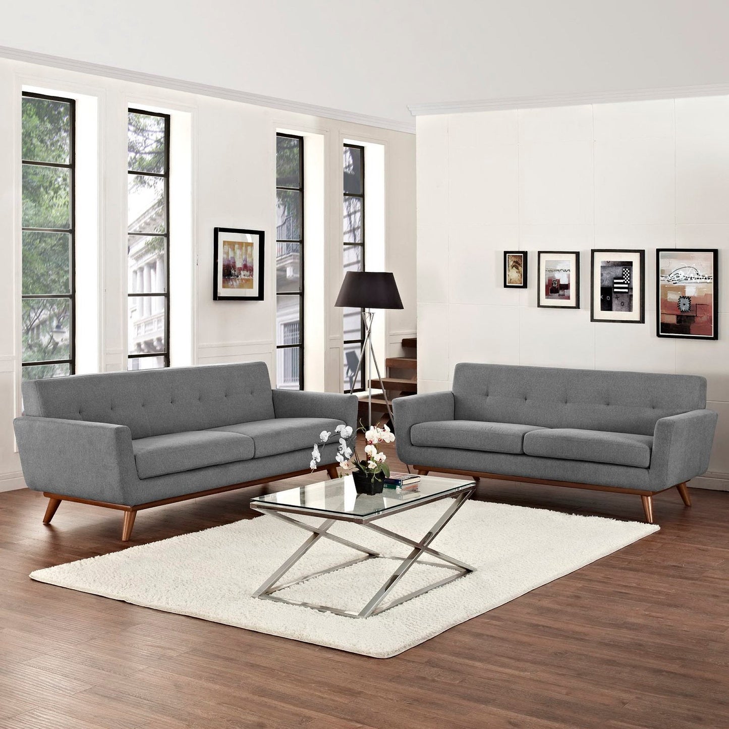Modern Engage Sofa and Loveseat Set by Modway
