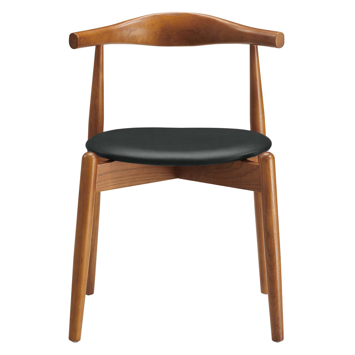 Stalwart dining side chairs with wooden frame and black upholstered seat set of 2 on Tampa Home & Garden Store