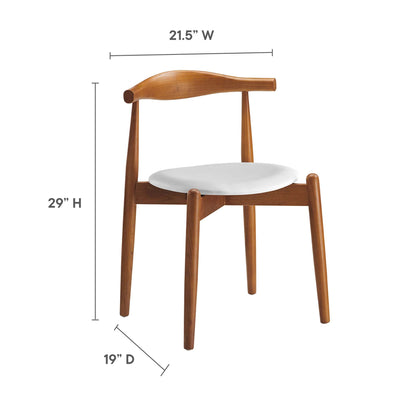 Stalwart Dining Side Chairs set of 2, natural wood with white seat cushions HouseOfZazla on Tampa Home & Garden Store