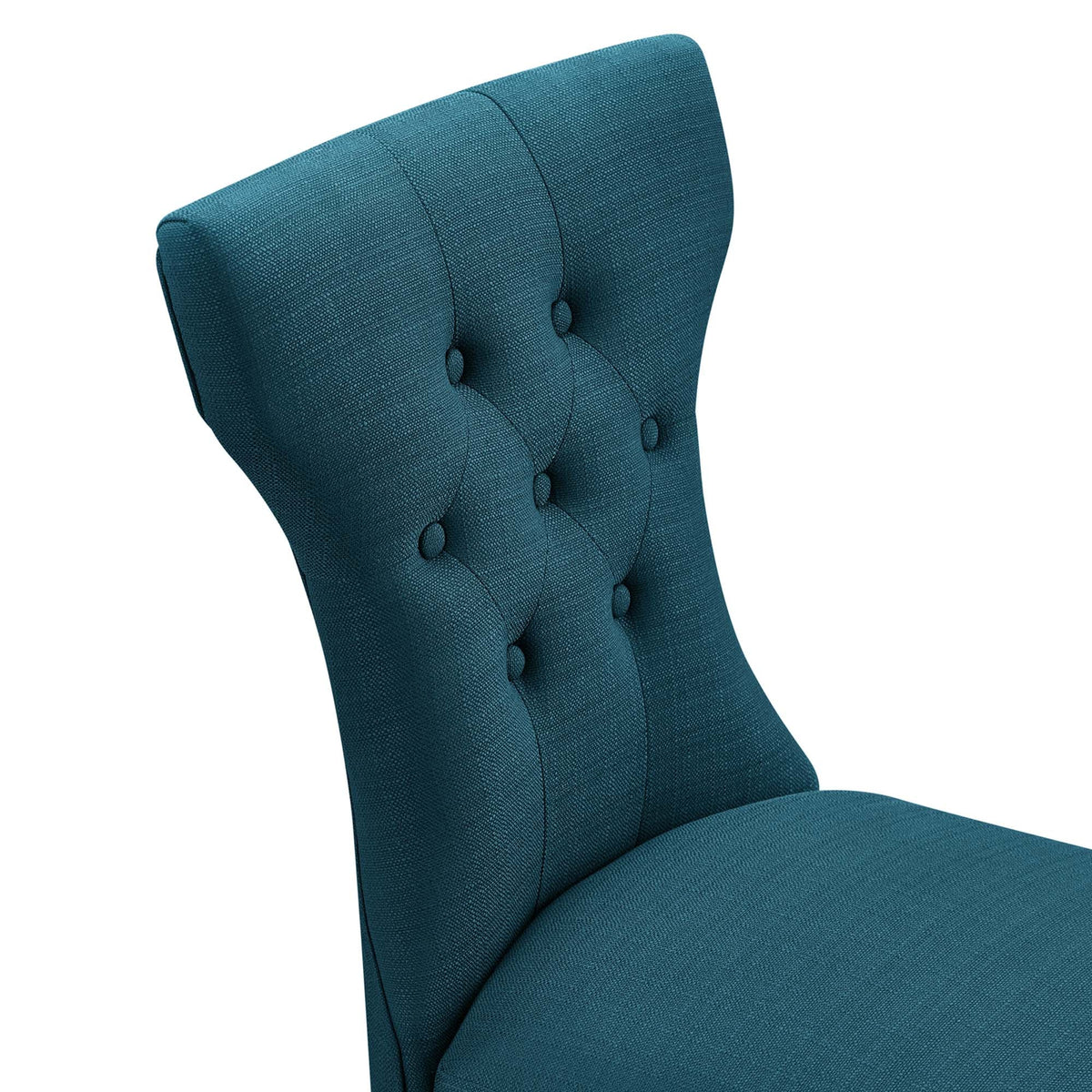 Silhouette Dining Side Chair teal upholstered with tufted back and button accents on Tampa Home & Garden Store