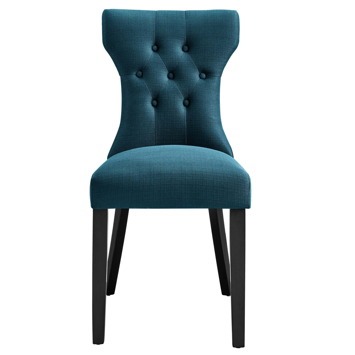 Silhouette Dining Side Chair by Modway, teal tufted upholstery with black legs HouseOfZazla on Tampa Home & Garden Store