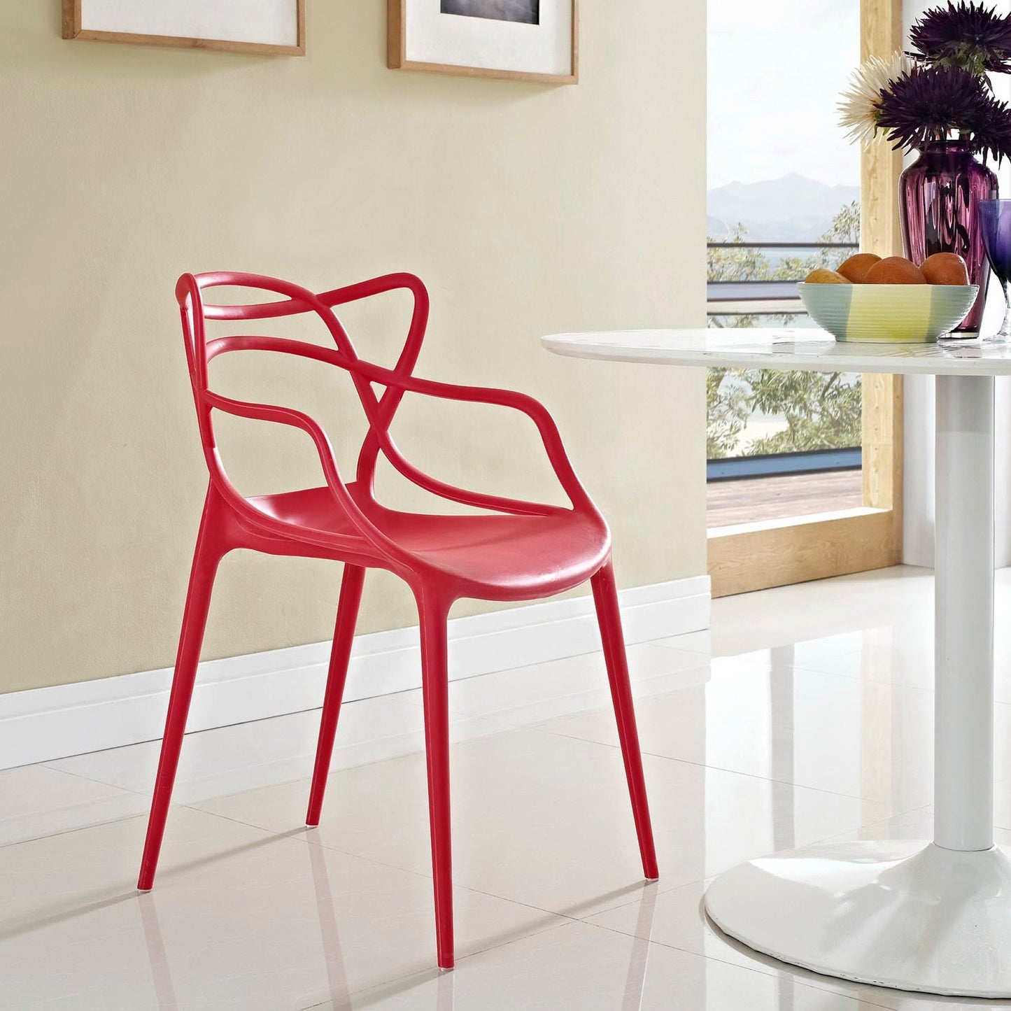 the Modway Entangled Plastic Dining Armchair