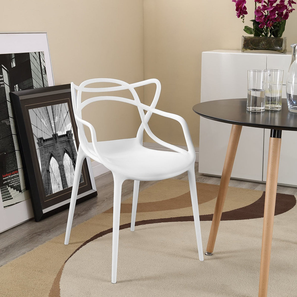 the Modway Entangled Plastic Dining Armchair
