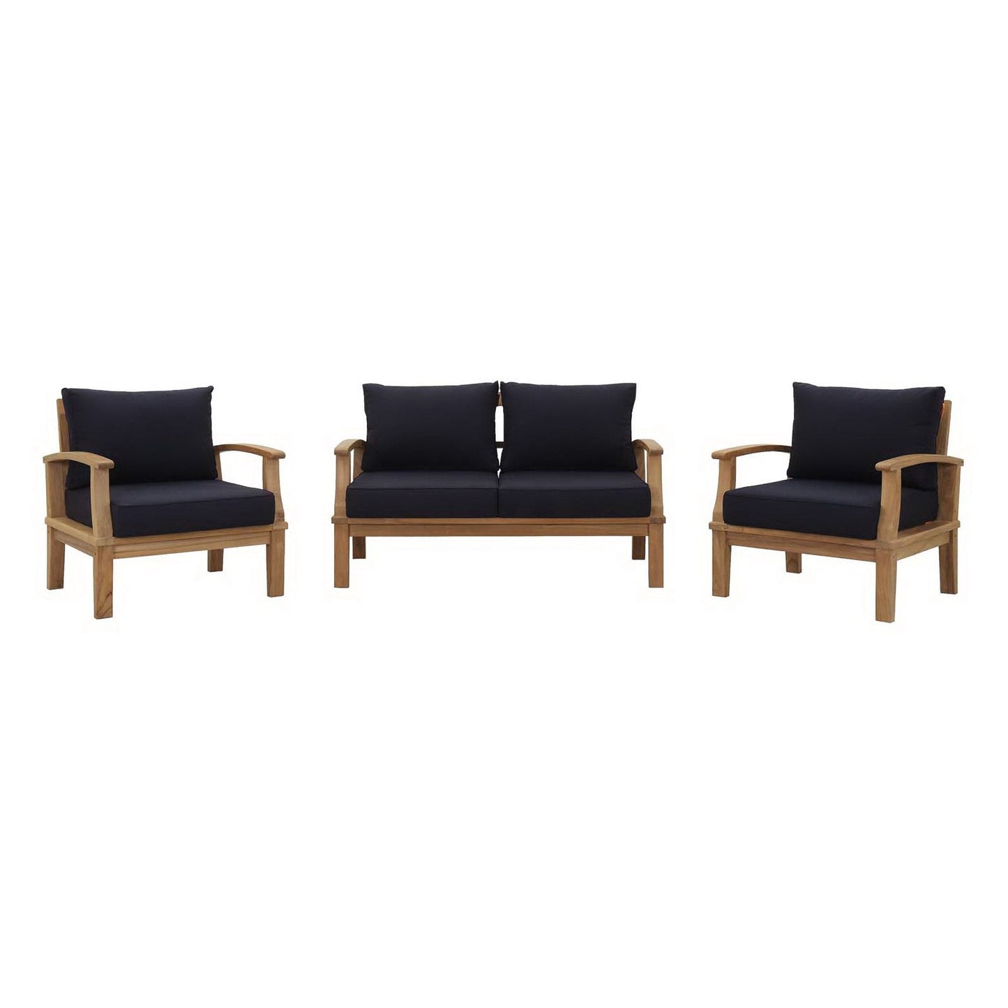 Marina 3 Piece Outdoor Teak Patio Set and Table