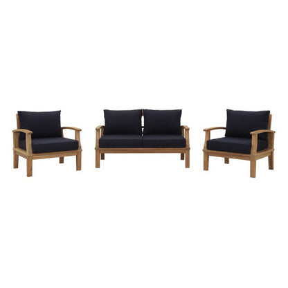 Marina 3 Piece Outdoor Teak Patio Set and Table
