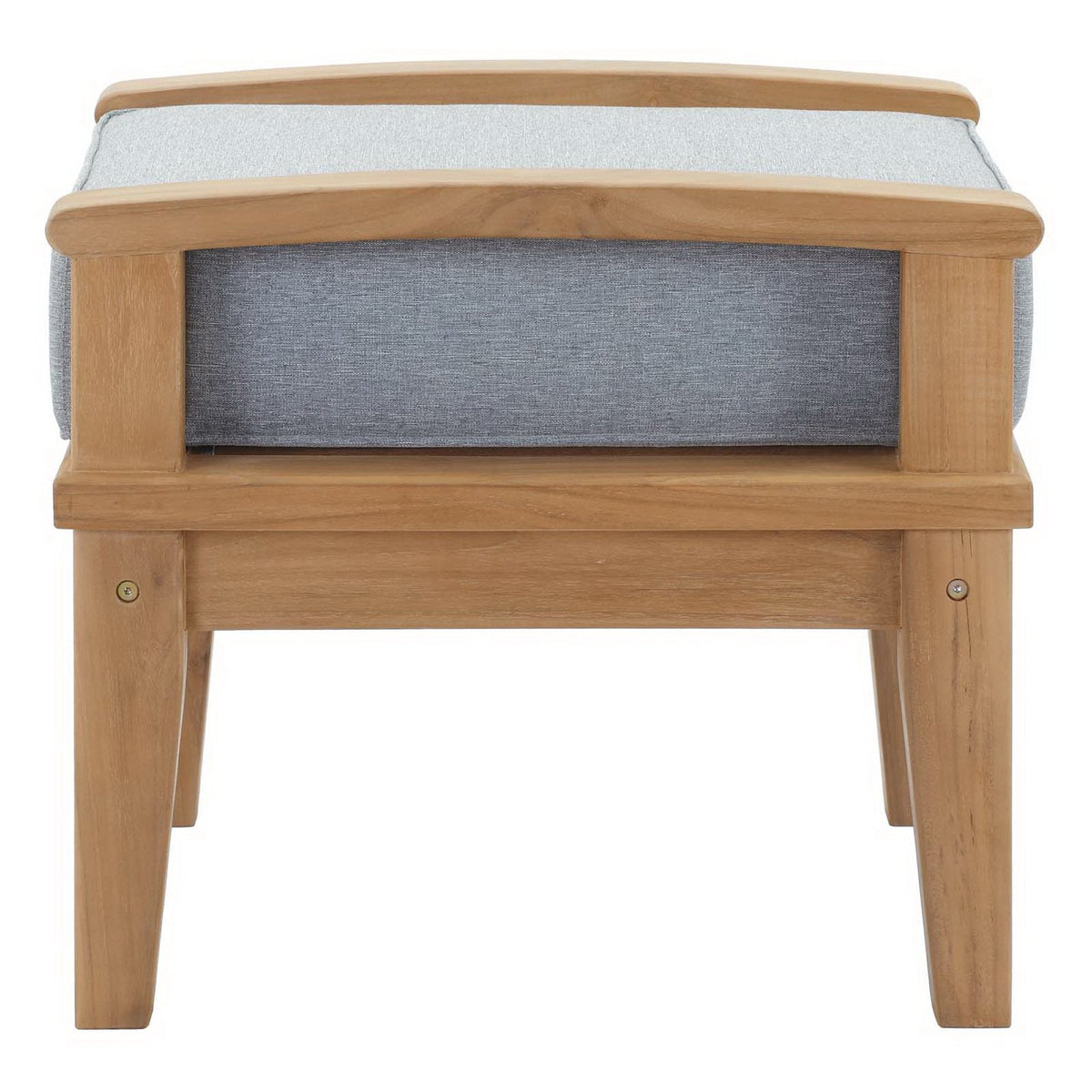 Marina 5-piece outdoor teak set by Modway with gray cushion on Tampa Home & Garden Store