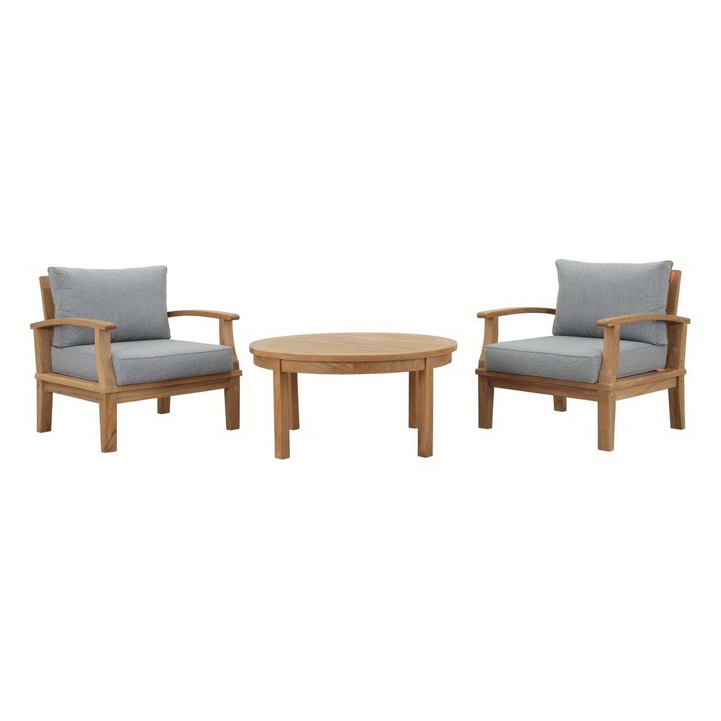 Modway Marina 3 Piece Outdoor Teak Patio Set